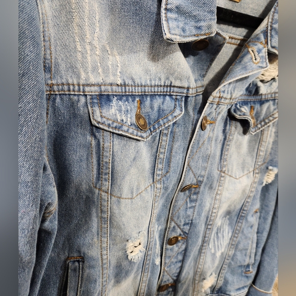 Distressed Denim Jacket - Picture 4 of 9